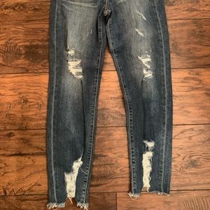 Distressed denim